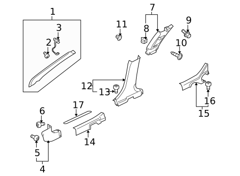 Interior Trim - Pillars for 2025 Mitsubishi Outlander #2