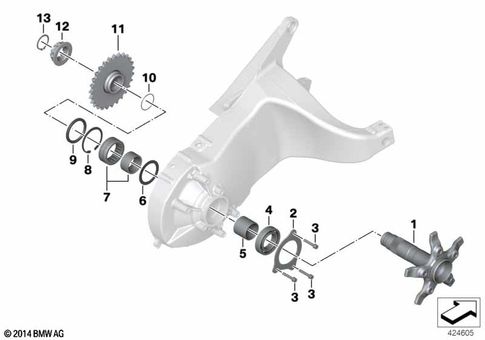 Rear Swing Arm with Bearing, Strut for 2019 BMW-Motorrad C 650 GT #1