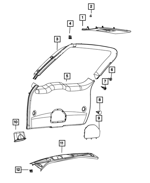 Lift Gate Panel and Scuff Plate for 2019 Dodge Durango #0
