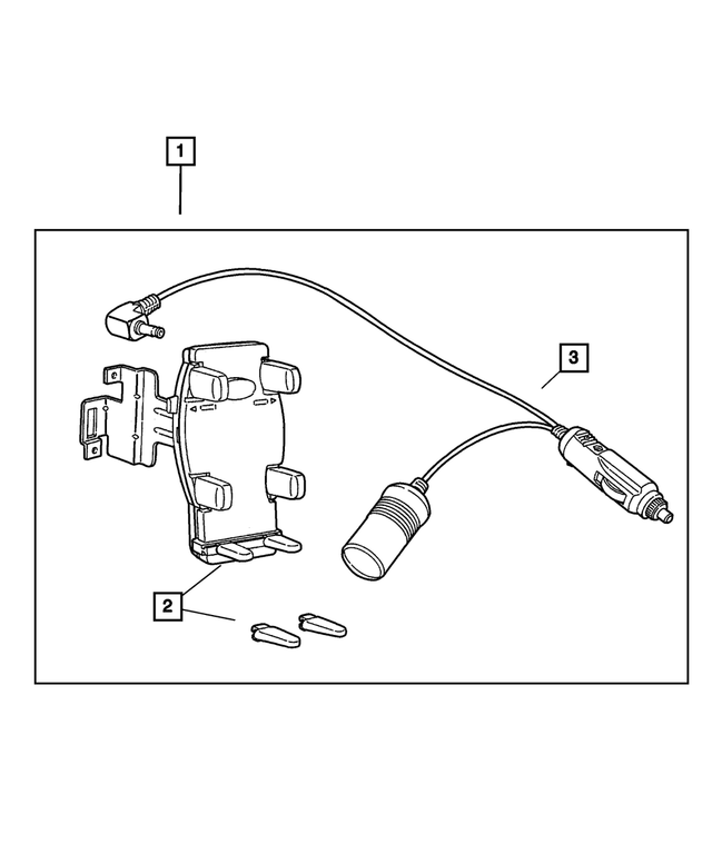 82206685 - Mopar Accessories - Component Parts: Cellular Phone Mounting Kit for Mopar Image