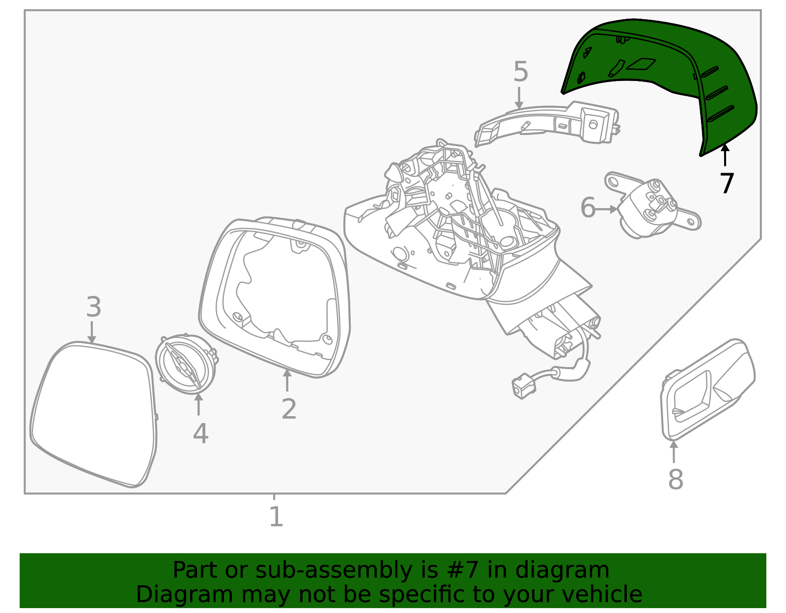 87626-R0010 - Mirror Cover 2022-2026 Kia Carnival | Kia.Parts Store