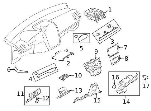 Instrument Panel Components for 2011 Volkswagen Jetta #0