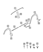 68289844AC - Exterior Ornamentation: Roof Molding, Right for Ram: 2500, 3500 Image