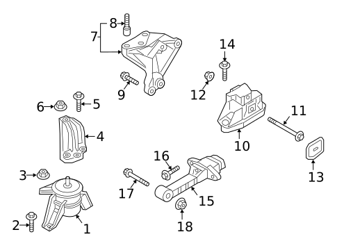 Engine & Trans Mounting for 2017 Hyundai Tucson #0