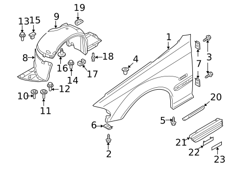 Exterior Trim - Fender for 2006 BMW M3 #0