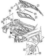 68171439AA - Body Sheet Metal Except Doors: Hood for Mopar Image