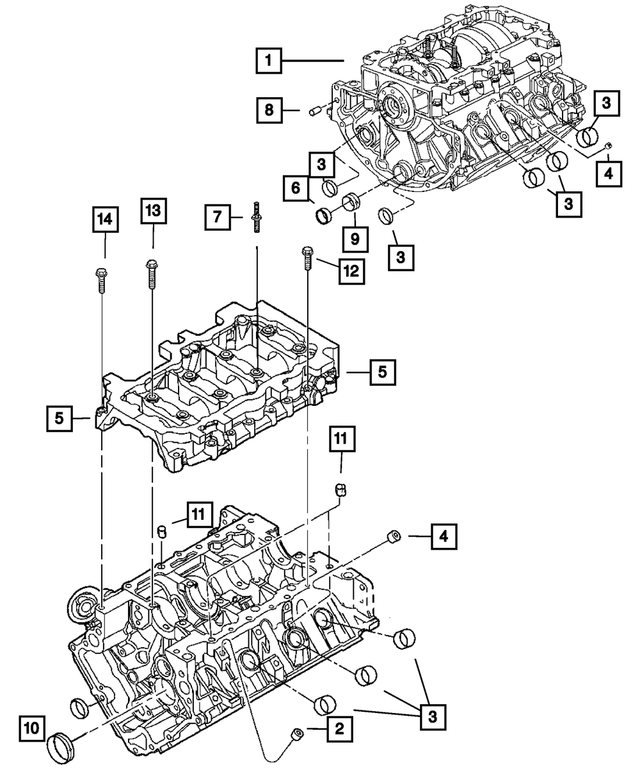 5174604AC - 3.7L Gas; Engine: Short Block Engine for Mopar Image image