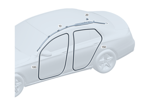 Head Protection Curtain, Door Edge Guard Sections for 2021 Mercedes-Benz GLE450 #0