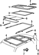 F8OZ54500A18AA - Body: Sunroof Glass for Lincoln: Continental Image