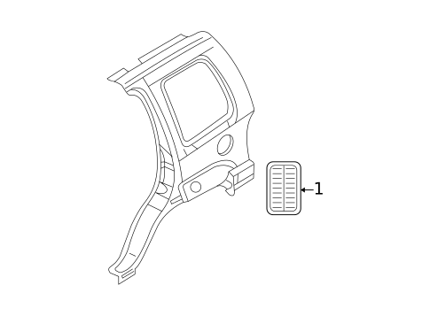 Exterior Trim - Quarter Panel for 2008 Dodge Durango #0