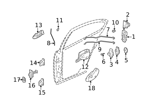 Lock Hardware for 2003 Oldsmobile Alero #0