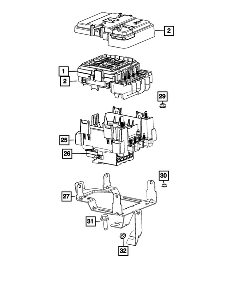 Power Distribution, Fuse Block, Junction Block, Relays and Fuses for 2026 Jeep Cherokee #0