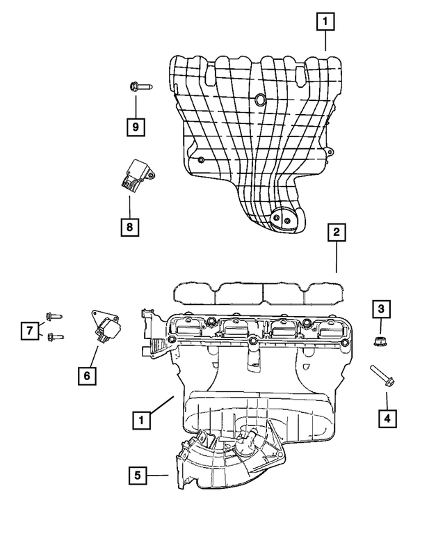 4884871AB - Engine 2.0L Four Cylinder: Throttle Body Support Bracket for Mopar Image