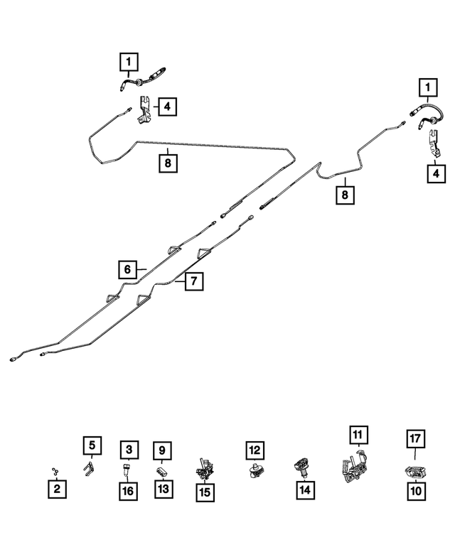 68118156AA - Brakes: Wiring Clip for Mopar Image