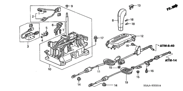 Select Lever (2) for 2004 Honda Civic #0