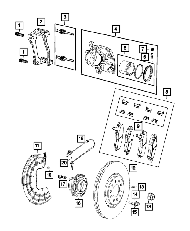 « 68242650AB –  : Frein Rotor pour Mopar Image »