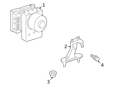 ABS Components for 2008 Mercedes-Benz SLK55 AMG #0