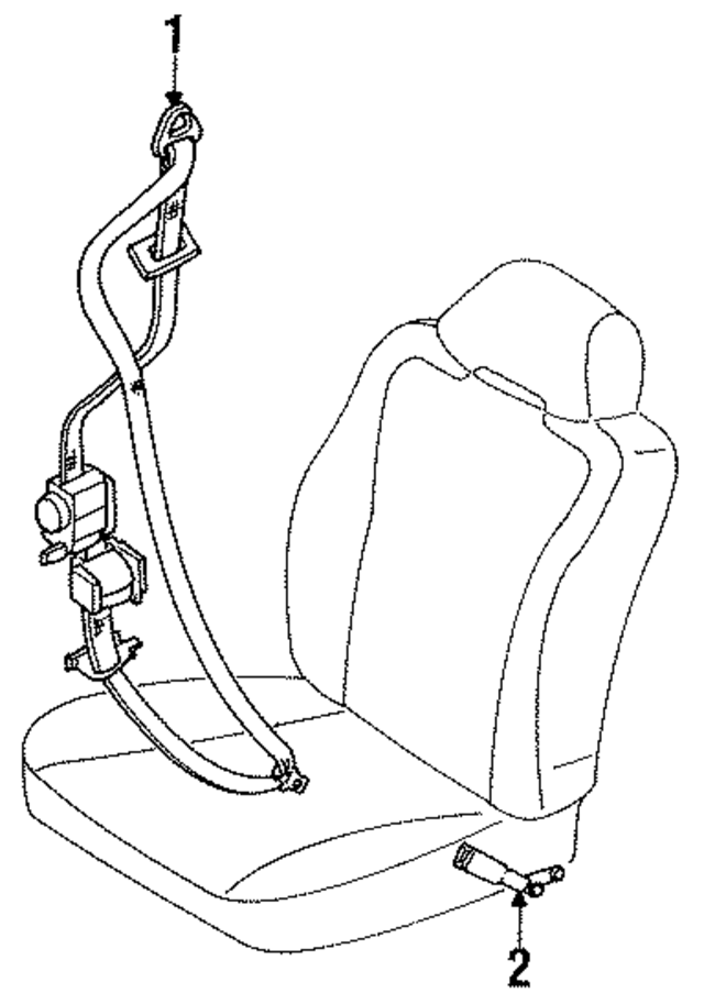8684464Y00 - : Retractor Assembly for Nissan Image
