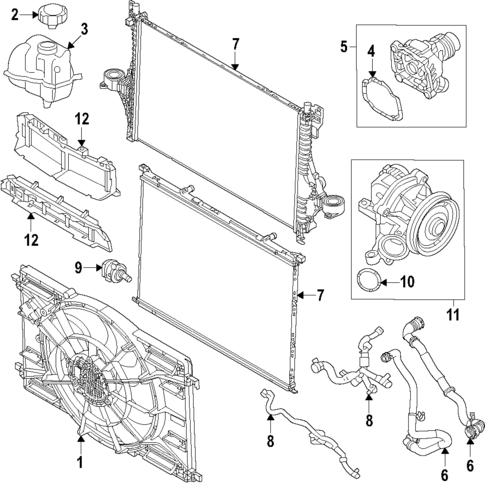 Radiator & Components for 2023 Volvo XC40 #1
