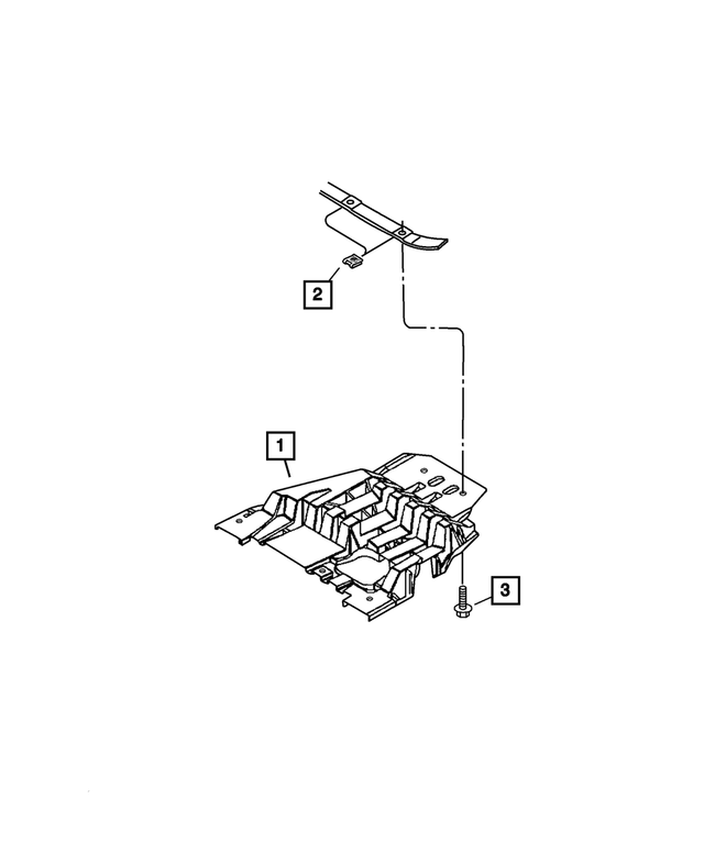 5104700AA - Transfer Case Model 233 [DHT]: Front Skid Plate for Mopar Image
