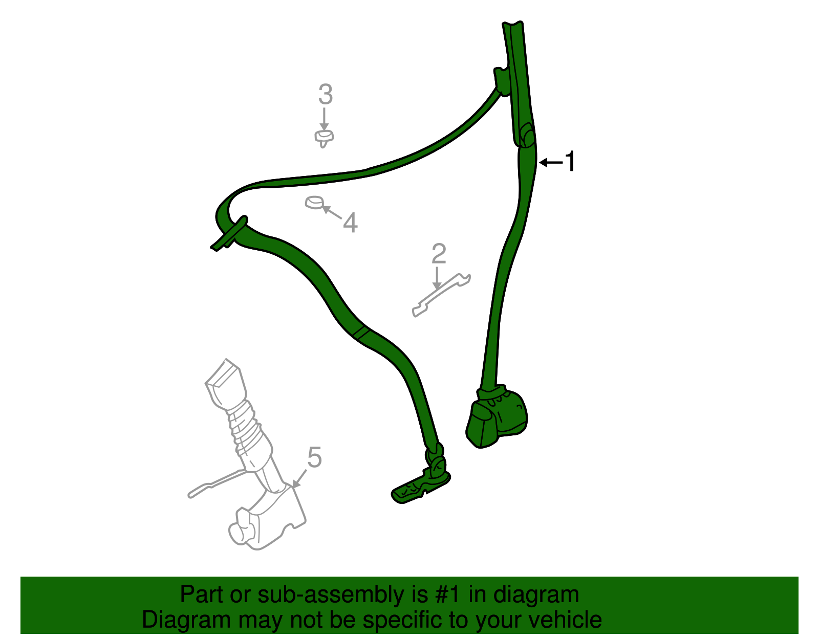 Seat Belt Assembly - BMW (72113448357)