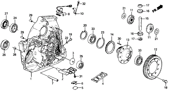 AT Torque Housing Differential 2WD for 1988 Honda Civic #0