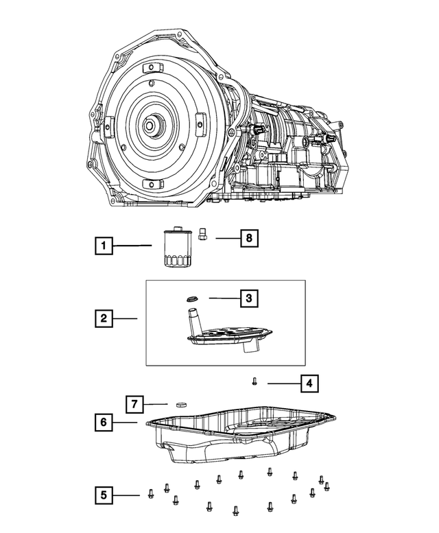 « 6503232 – 66RFE; 6-Speed; Automatic Transmission : Tête Cylindrique à Dépouille Vis pour Mopar Image »