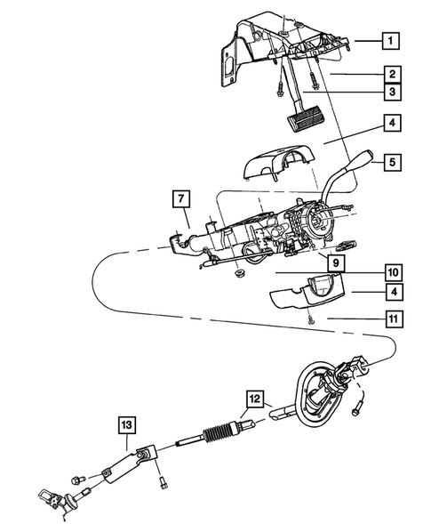 Steering Column and Intermediate Shaft for 2010 Dodge Ram 2500 #0