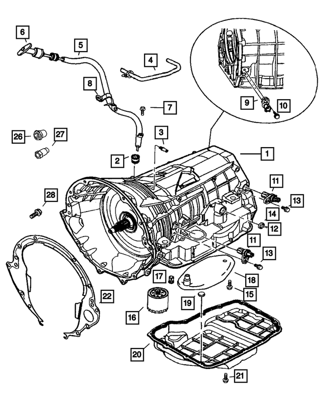 6101331 - Automatic Transmission Multi-Speed: Hex Head Bolt And Coned Washer for Mopar Image