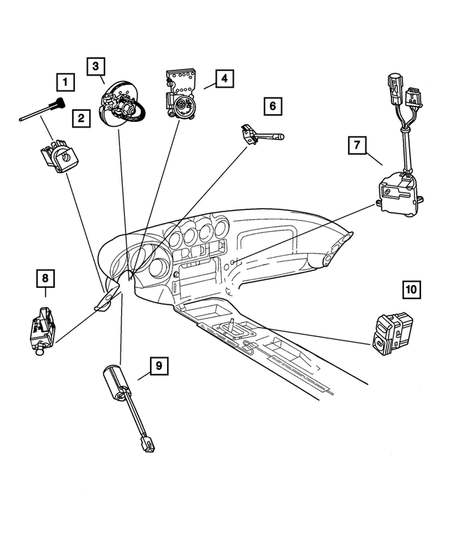 « 68003916AA –  : Feu Stop Contacteur pour Mopar Image »
