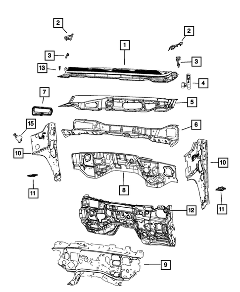 Cowl and Dash Panel for 2023 Jeep Grand Wagoneer #0