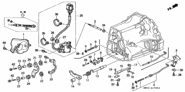 AT Control Lever (V6) for 1998 Acura TL #0