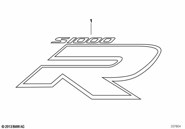 51148568207 - : Model Emblem For S1000R, Left for BMW-Motorrad Image
