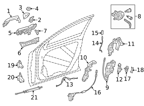 Lock & Hardware for 2025 Mercedes-Benz GLB250 #12