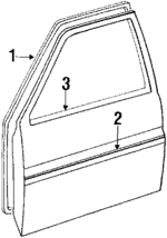 6786116240 - Body: Weatherstrip for Toyota: Tercel Image