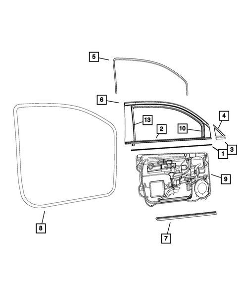 Weatherstrips and Seals for 2015 Fiat 500 #0