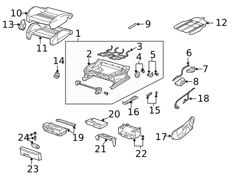 Front Seat Components for 2007 Audi A4 Quattro #9