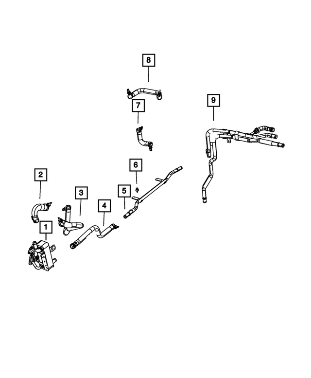 68318316AC - Cooling: Coolant Hose for Dodge: Challenger, Charger Image