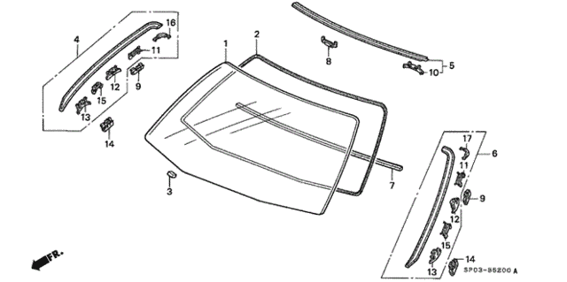 Front Windshield for 1995 Acura Legend #0