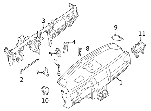 Instrument Panel for 2019 Nissan TITAN XD #0