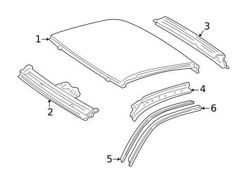 Roof & Components for 2003 Toyota Tundra #1