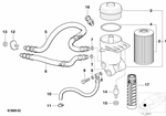 11427511169 - Engine: Oil Filter without Oil Cooler Connection for BMW: 540i, 540iP, 740i, 740iL, 740iLP, 750iL, 750iLP, 840Ci, 840i, 850Ci, 850CSi, BMW ALPINA V8, M5, X5 4.4i, X5 4.6is, Z8 Image image