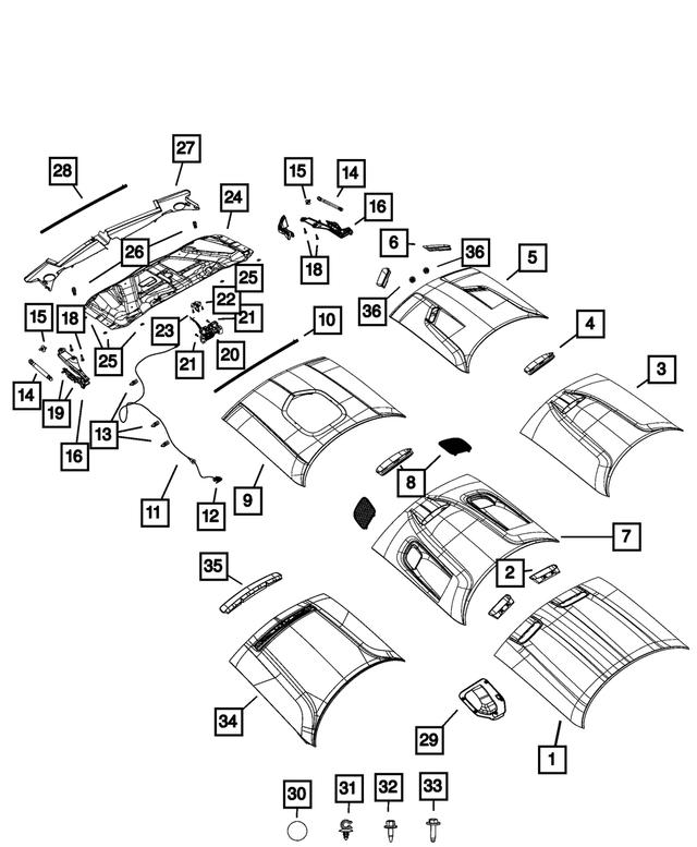 68423292AI - Body Sheet Metal Except Doors: Hood for Dodge: Challenger Image