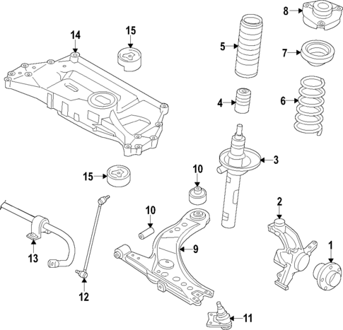 Front Suspension for 2022 Volkswagen Passat #0