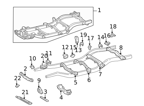 Frame & Components for 2003 Toyota Tacoma #1