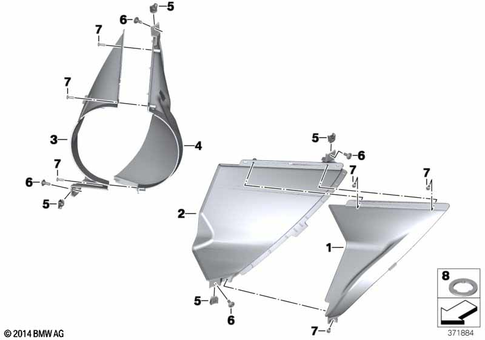 Motorcycle Trim Section, Windshield for 2021 BMW-Motorrad R 1250 RT #28