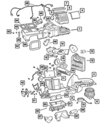 5073480AB - : Heater And A/C Unit Case, Middle for Jeep: Grand Cherokee Image