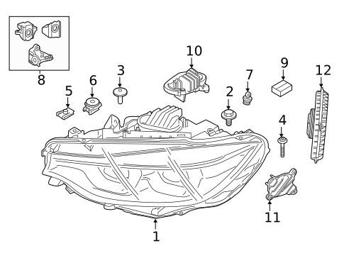 Headlamp Components for 2020 BMW M4 #0