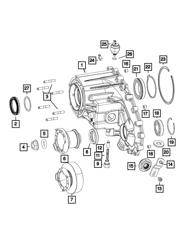 « 5159099AA – NV241; Transfer Case : Avant De Boîte De Transfert Carter pour Mopar Image »