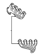 F4TZ9430E - Exhaust: Manifold for Ford: Bronco, E-150 Econoline, E-150 Econoline Club Wagon, E-250 Econoline, E-250 Econoline Club Wagon, E-350 Econoline, E-350 Econoline Club Wagon, Econoline Super Duty, F-150, F-250, F-250 HD, F-350 Image